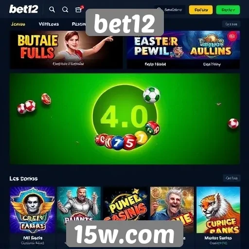 Análise da oferta de jogos no site bet12