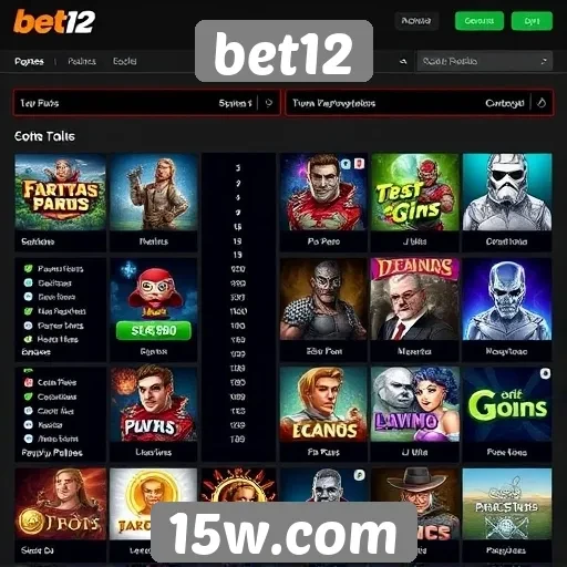 Análise das opções de jogos disponíveis no bet12